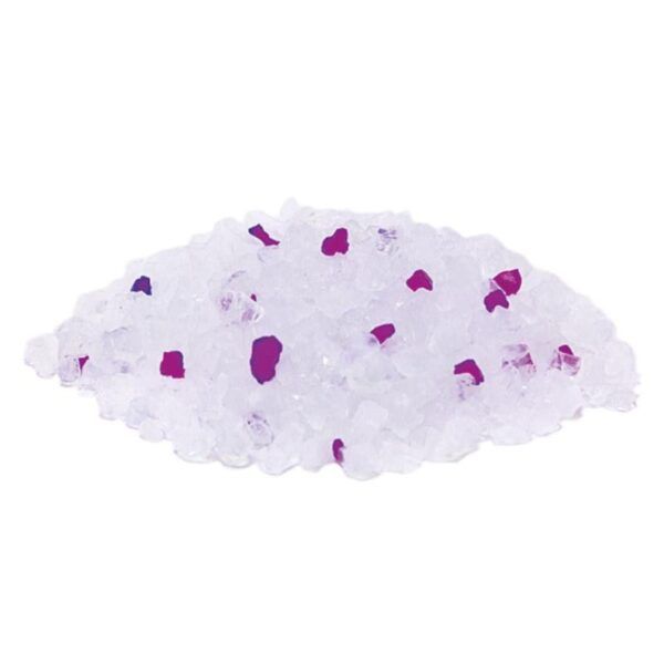 Pérolas de cristal decorativas con detalles en morado para manualidades y decoración, surtido de colores y tamaños.