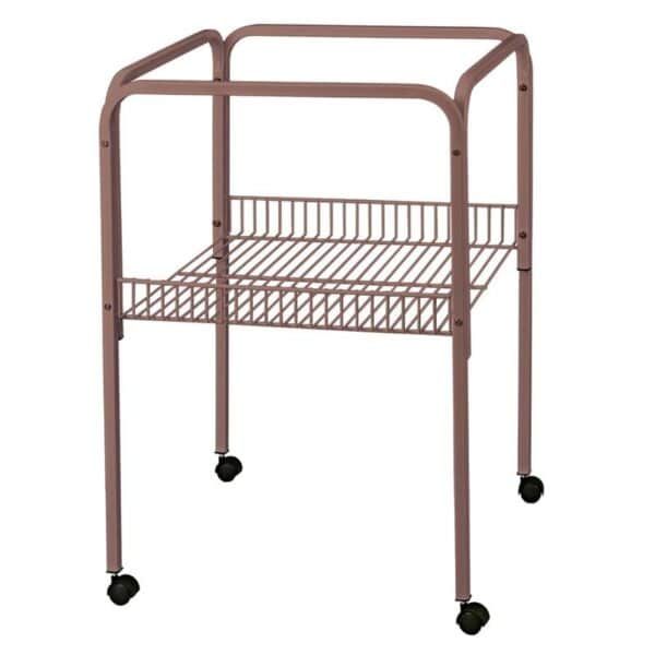 2. Estantería con ruedas de metal para almacenamiento y organización.