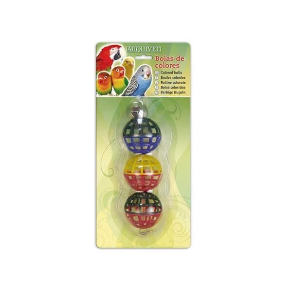 Bolas de colores para aves en packaging de Tienda Online TodoMASKOTAS.