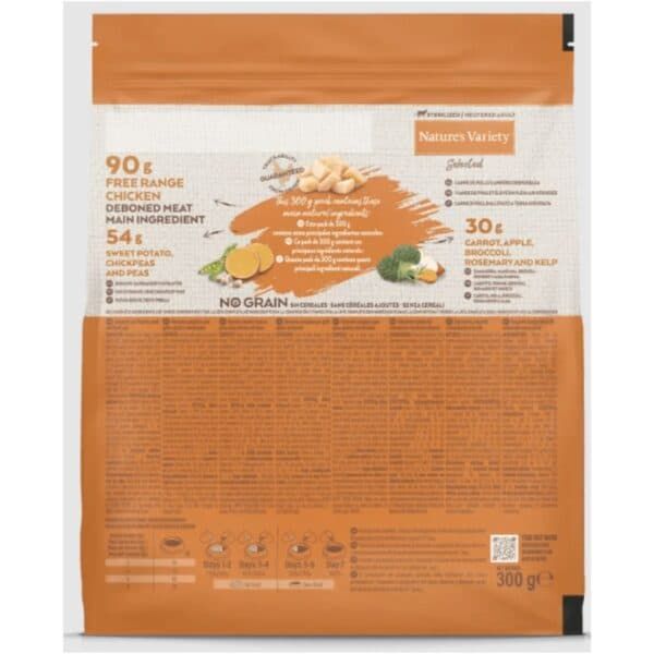 Archivo de comida para mascotas con ingredientes naturales y saludable para perros.