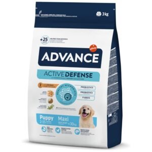 Advance alimentación perro pienso infantil dieta saludable Microbiota prebióticos probióticos fibra 3kg puppy maxi +30kg.