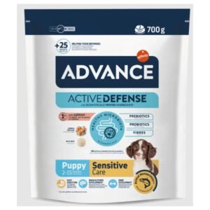 Comida para perros sensibilidad, Advance Active Defense para cachorros con ingredientes probiotics y fibras.