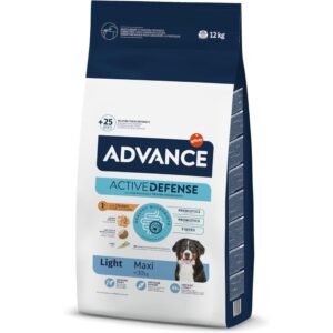 Advance alimento para perros, fórmula active defense, 12 kg, para perros grandes y activos.