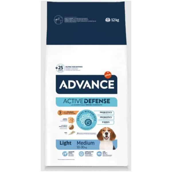 Advance alimento para perros con microbio saludable, prebióticos y fibras, peso 12 kg, para perros de 10-30 kg.