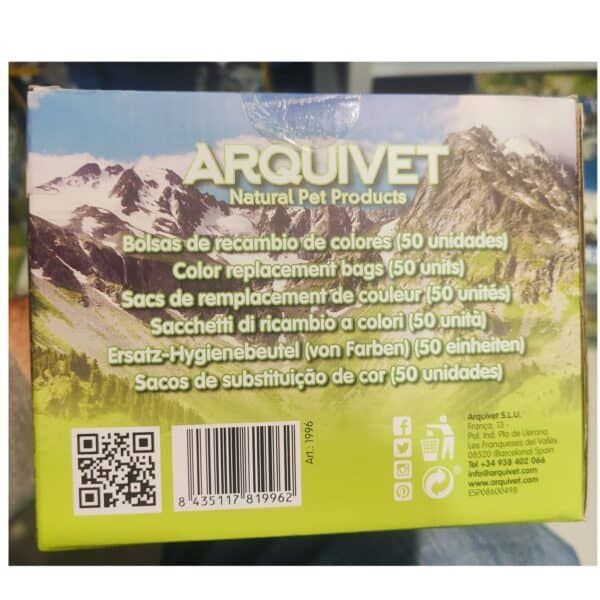 Bolsas de sustitución de colores para mascotas, paquete de 50 unidades, material duradero y resistentes.