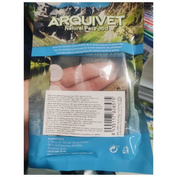 Arquévet suplemento natural para perros con cordero y avena, alimentación saludable para mascotas.