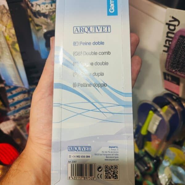 Peine doble de acero para peinar cabello, accesorios para peinar y cuidado personal.