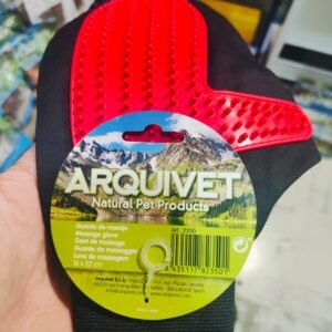 Guante de masaje para mascotas, tratamiento relajante, producto natural, tamaño 16x22 cm.