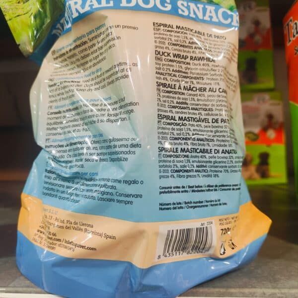 Dóñg snack para perros en empaque de 720 g, variedad y proteína de alta calidad.