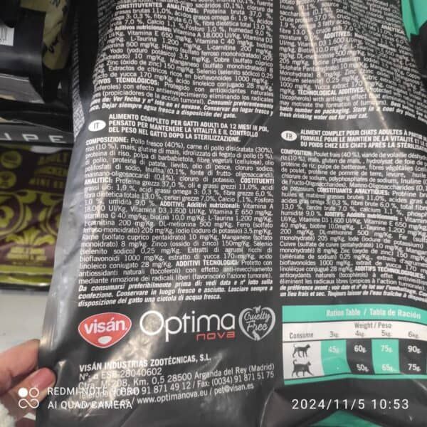 Alimento completo para gatos adultos, ingredientes y valores nutricionales, con certificación cruelty free, tienda online TodoMASKOTAS.