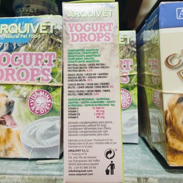 Comida natural para mascotas yogur drops para perros | Tienda online TodoMASKOTAS.