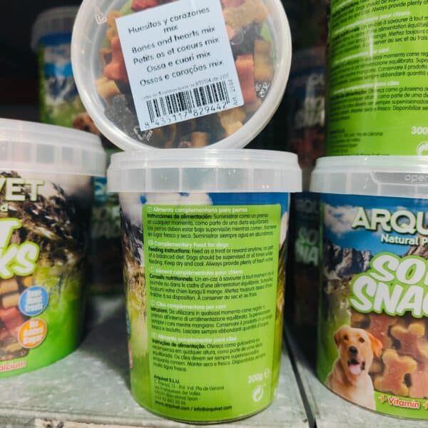 Escamas para perros con vitamina, snack natural para mascotas, alimento complementario saludable.
