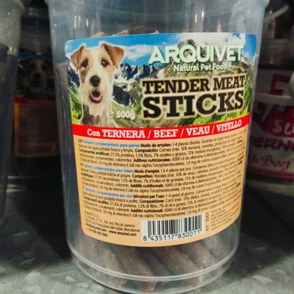 Alergia a perros, comida para mascotas, palitos de carne de res, alimentación natural canina, snack para perros.