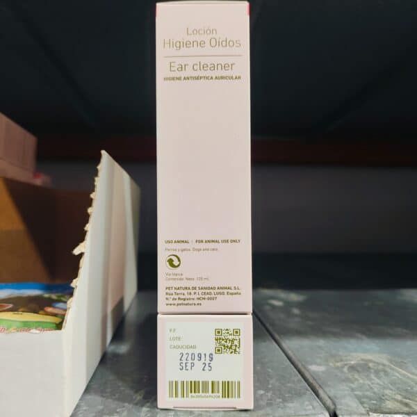 Loción para higiene de oídos, limpiador antiséptico para mascotas, cuidado auricular para animales.