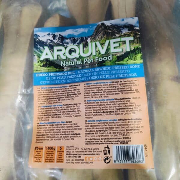 Hueso prensado piel para mascotas, alimento natural para perros y gatos.