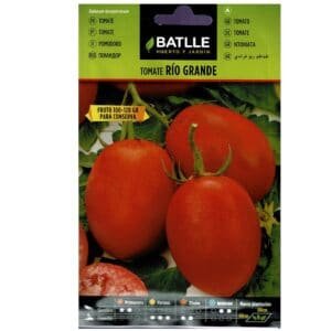 Tomate Río Grande Batlle, semillas para huerto y jardín, variedad resistente, planta productiva, cultivo ecológico.