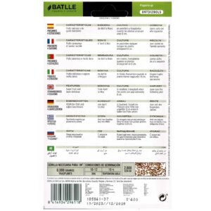 Semillas de flores variadas para plantar en jardín o maceta, con germinación en 10-12 días a 10°C. ¡Perfectas para enriquecer tu espacio verde!.