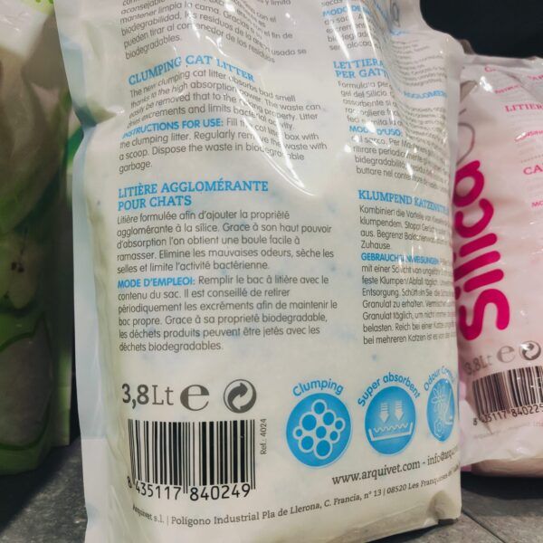 Clumping arena para gatos, arena de alta absorción y control de olores, fácil de limpiar y biodegradable.