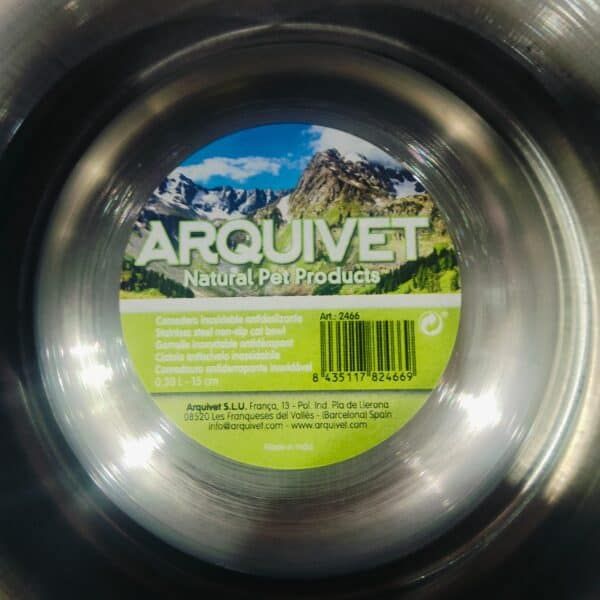 Comedero inoxidable para mascotas, plato anti-derrame, útil y duradero.