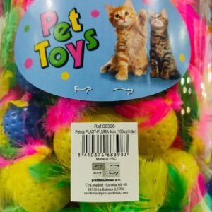 Pelotas de juguete para mascotas, paquete con pelotas de plástico coloridas y aptas para gatos y perros.