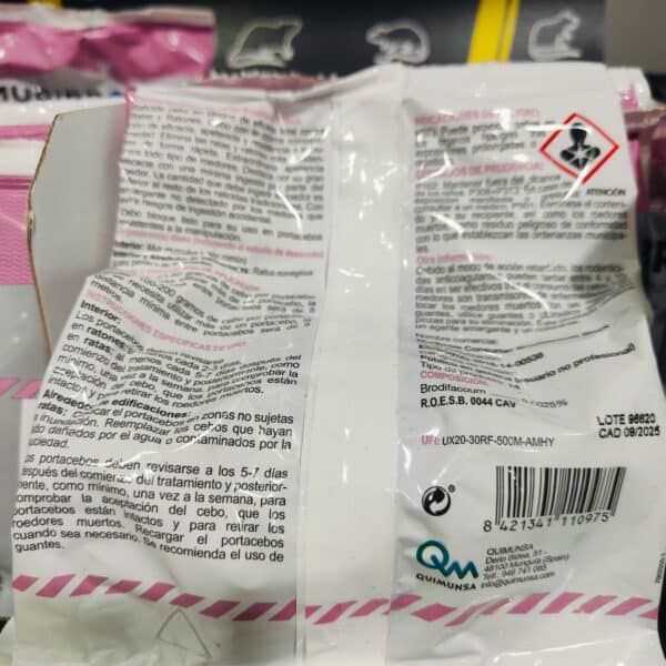 Protector de roedores en bolsa, cebo para ratas y ratones, antitermitas, control de plagas, productos para control de plagas, tienda online TodoMASKOTAS.