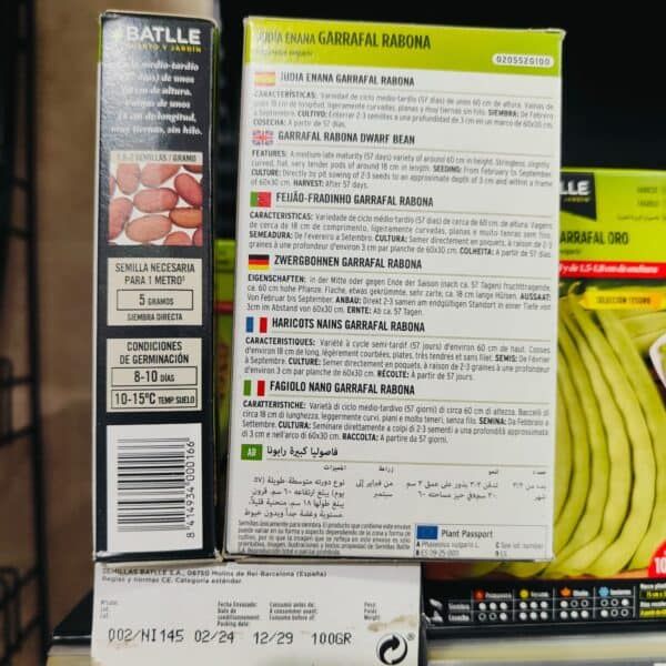 Garrafal Rabona semillas de calabaza de ciclo medio en paquete de 50 gramos para jardinería ecológica y cultivo en huertos caseros.