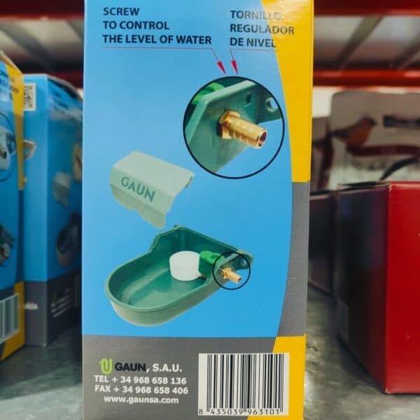 Surtidor de agua para fuente de jardín, control de nivel de agua.