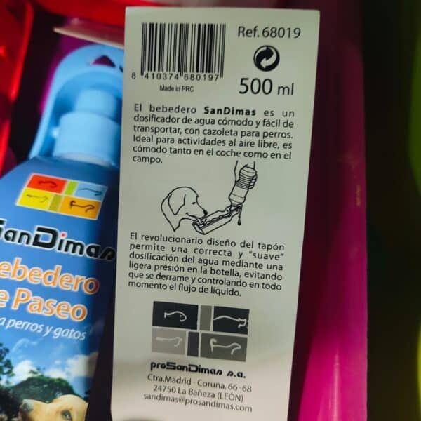 Bebedero portátil para perros y gatos, dispensador de agua portátil y fácil de transportar para mascotas, ideal para aire libre y viajes.