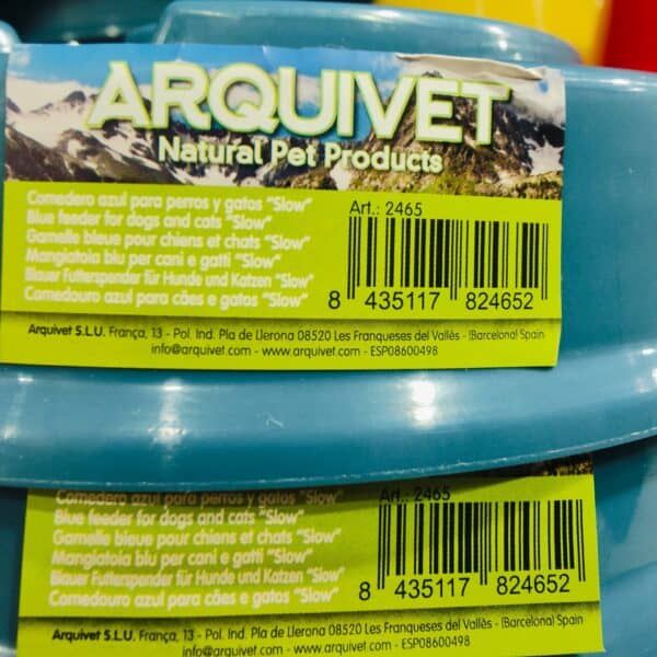 Arquet pet用品 comedero azul para perros y gatos, código de barras, tienda online TodoMASKOTAS.