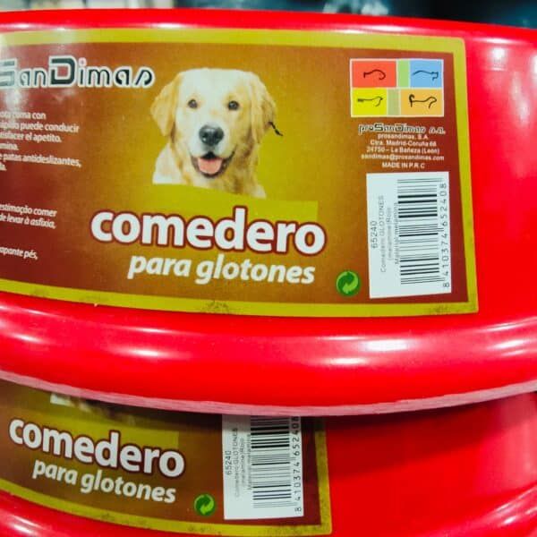 Comedero para perros en forma de mascota divertida, ideal para glotones.