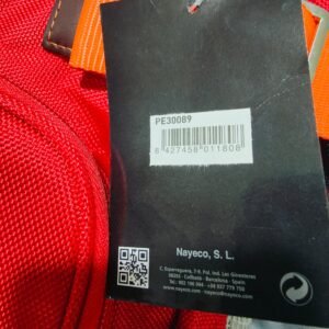 PE30089 etiqueta de producto para mochila o accesorios de seguridad actividades al aire libre.