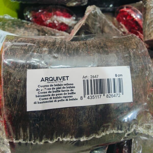 Cuerno de búfalo relleno para manualidades, decoración y artesanía.