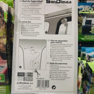 Cuerda de seguridad para mascotas, fija en el coche, nylon resistente, fácil de montar, incluye ganchos y cadenas.