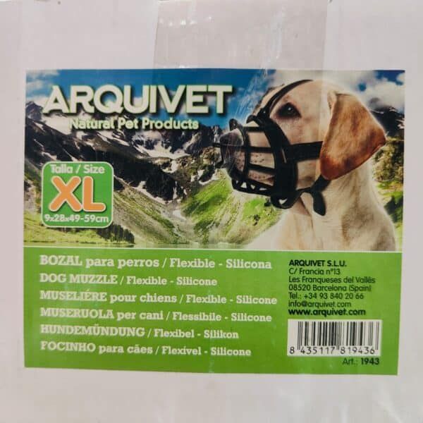 Arquet arnés para perros en silicona tamaño XL, ajustable y flexible para mascotas.