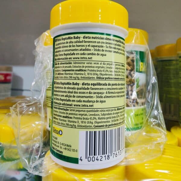 Pastillas de suplemento infantil Tetra ReptoMin Baby para un crecimiento saludable y desarrollo óseo.