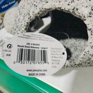 Round Stone Hideaway para acuarios de 4 pulgadas y decoración de acuario de granito para peces.