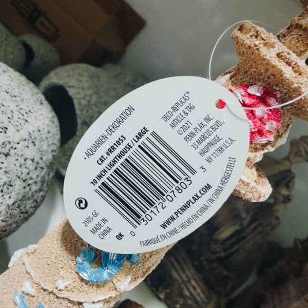 10 pulgadas linterna farol decorativo con relleno de algodón y detalles en rosa y azul.