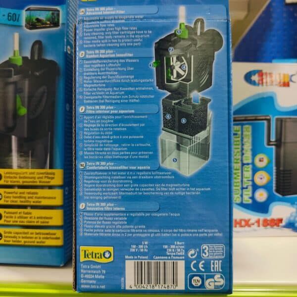 Filtro para acuario Tetra de alta capacidad, filtración eficiente y duradera, ideal para mantener agua limpia y saludable.