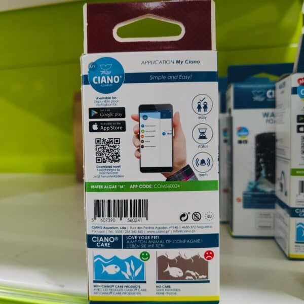 Controlador de agua para acuarios con aplicación móvil, monitoreo fácil y alerts.