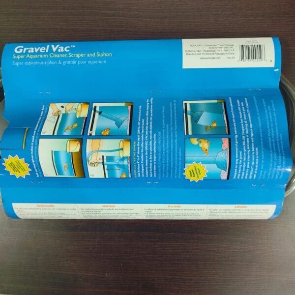 Gravel vac para acuarios, sifón y limpiafondos de peceras.