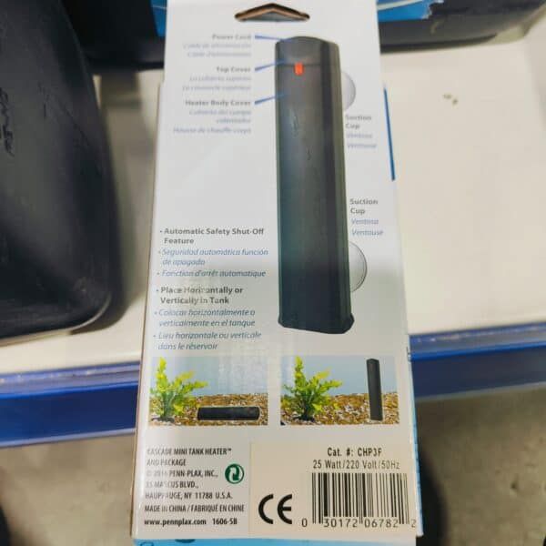 Calentador de tanque mini para acuarios y terrarios, automático y seguro.