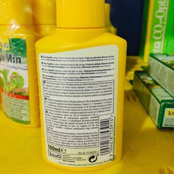 Spray antialgas para piscinas, 100 ml, protección contra algas y biofilms, fácil de usar, apto para todo tipo de piscinas.