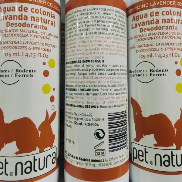 Aqua de colonia de lavanda natural, desodoriza y perfuma, 125 ml, ideal para mascotas.