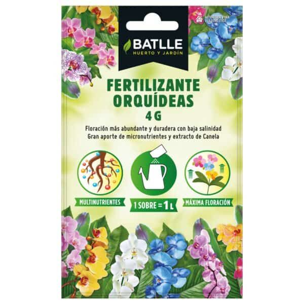 Fertilizante para orquídeas en sobre de 4g, fertilización efectiva y duradera para plantas florales.