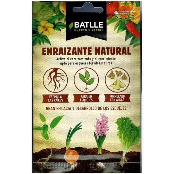 Enraizante natural para plantas, mejora raíces y crecimiento en huerto y jardín.