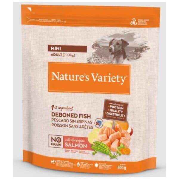 Alimento húmedo para perros mini, pescado sin espinas, de calidad y digestible, ideal para perros pequeños de 1 a 10 kg.