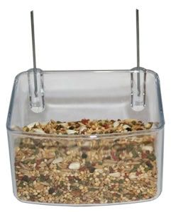 Contenedor de alimentos para mascotas con tapa y apertura fácil.