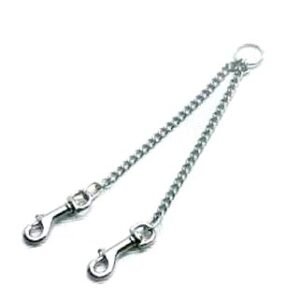 Cadena con mosquetón para mascarillas o accesorios, en plata pulida, ideal para almacenar y llevar de forma segura.