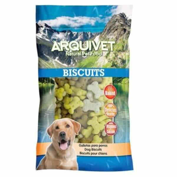 Biscuits para perros con forma de hueso y aroma delicioso.
