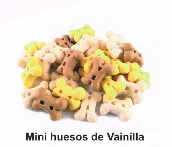 Mini huesos de vainilla en diferentes colores para mascotas y repostería creativa.